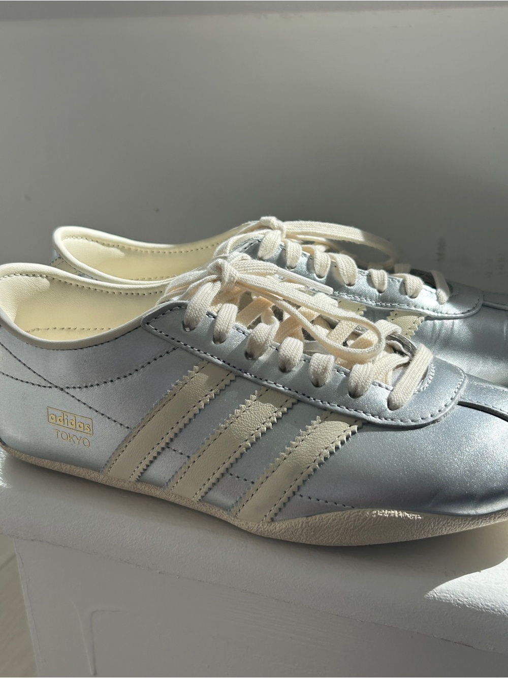 Adidas Tokyo Silver and Cream Women's Sneakers